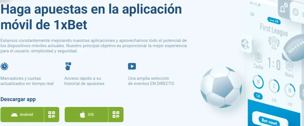 1xBet App Descargar y usar la aplicación para Android e iOS