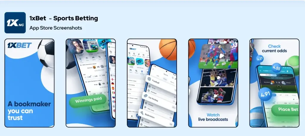 1xBet App vs versión web móvil